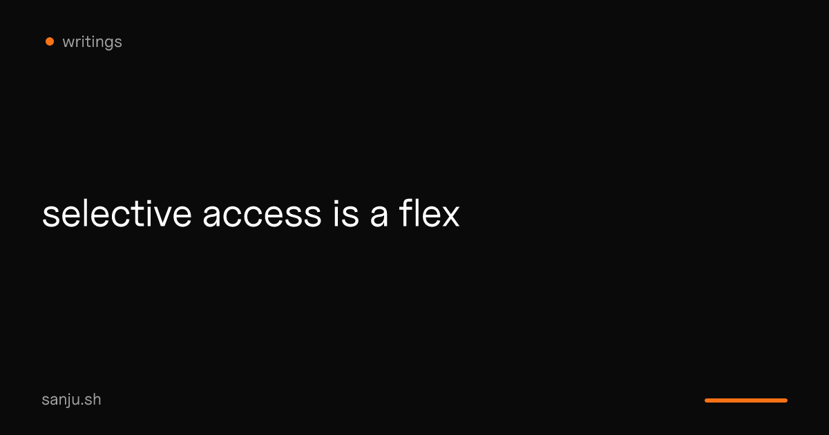 Selective Access is a Flex